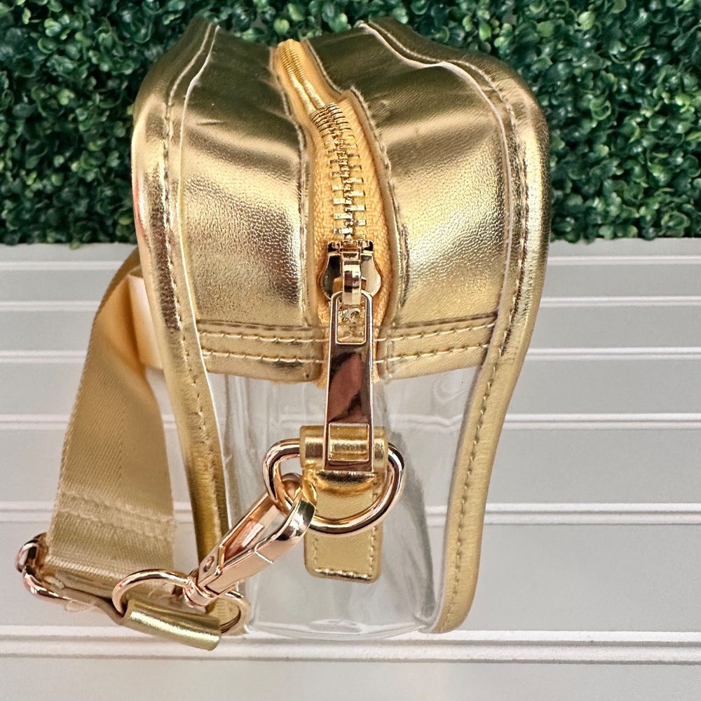 Clear Stadium Bag Purse GOLD Concert Crossbody NWOT - Picture 3 of 3